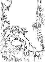 kolorowanka Tarzan do wydruku malowanka Disney numer 3